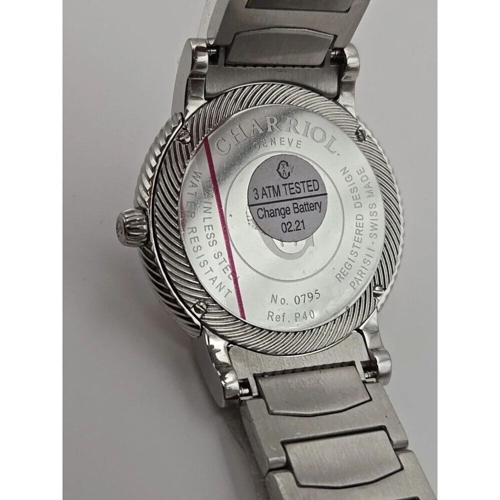 Charriol Parisii Two Tone Steel Silver Dial Quartz Mens Watch P40SY2.931.001